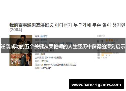 逆袭成功的五个关键从吴艳妮的人生经历中获得的深刻启示